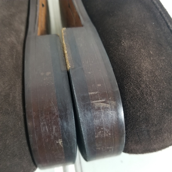 Barneys New York Men’s Brown Suede Loafers Size 7 Leather Slip On Dress Shoes main image 13